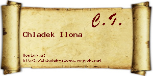 Chladek Ilona névjegykártya